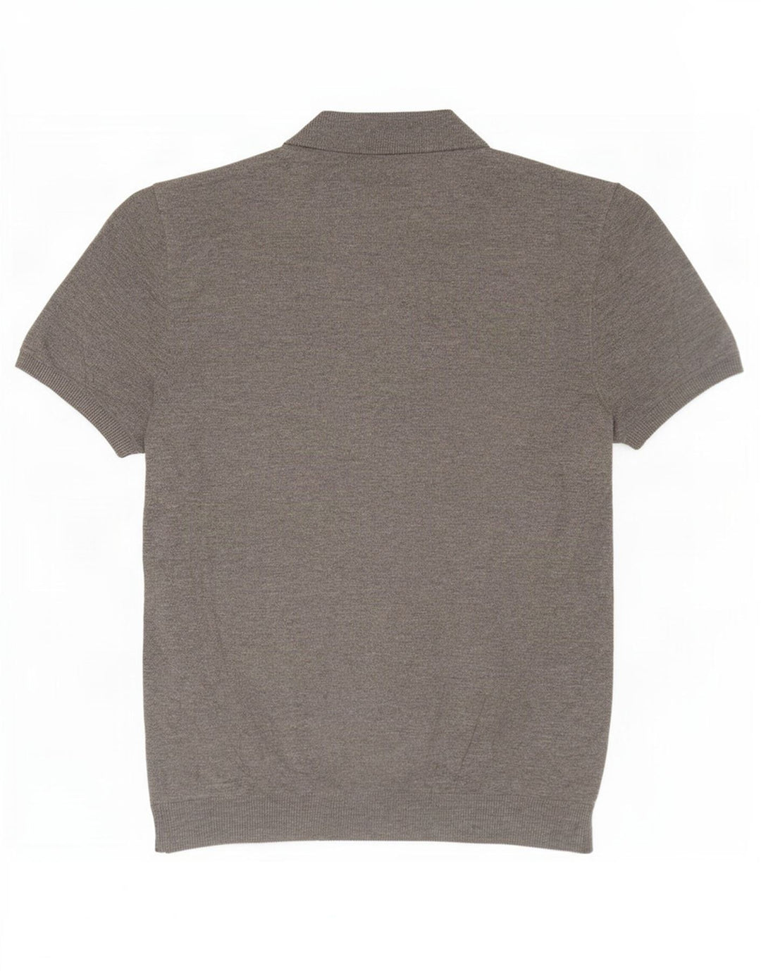 Zara Mens Short Sleeve Button Neck Jumper Sweater Medium Grey