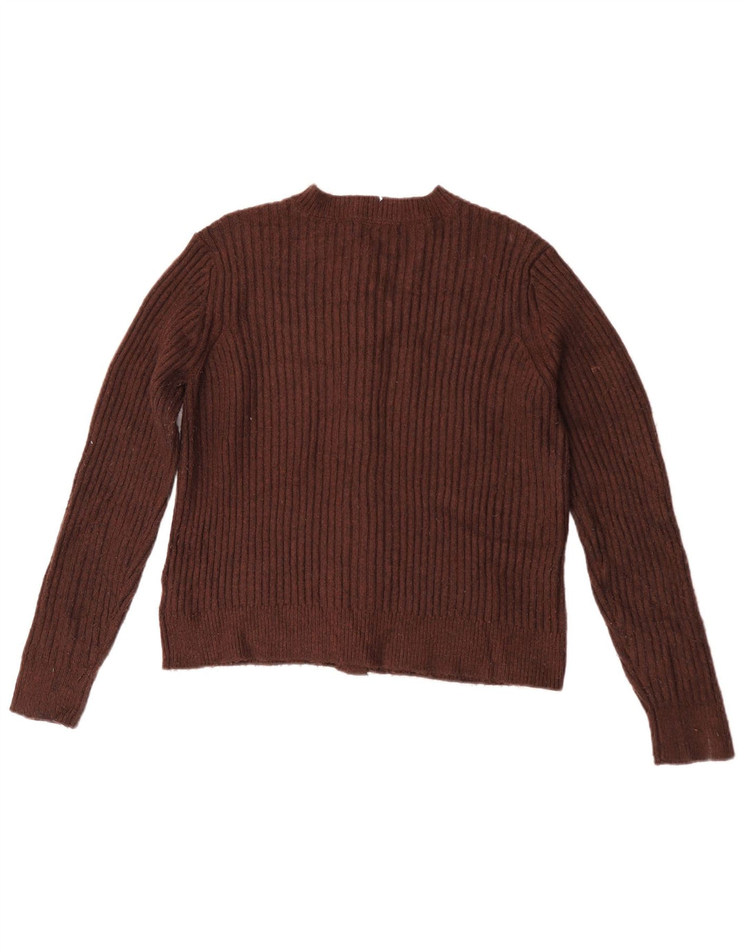 Marks & Spencer Womens Cardigan Sweater UK 14 Medium Brown Polyester
