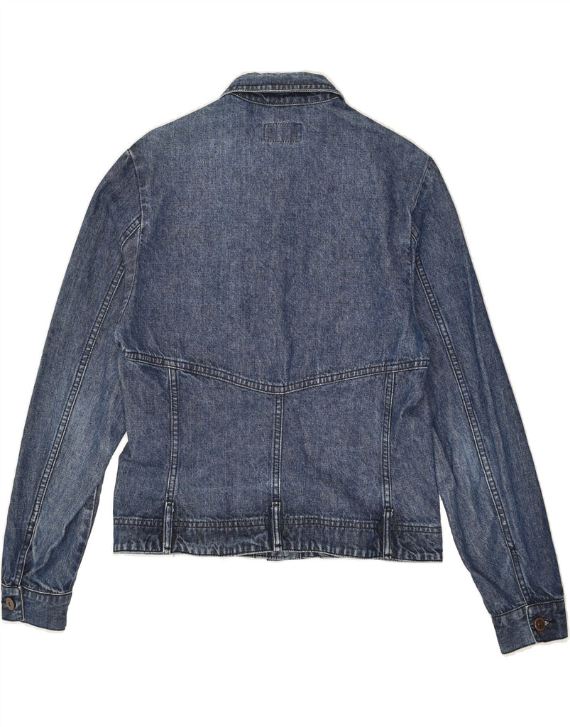 REISS Womens Denim Jacket UK 14 Medium Navy Blue Cotton | Vintage Reiss | Thrift | Second-Hand Reiss | Used Clothing | Messina Hembry 