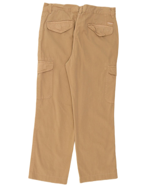 Carrera Womens Straight Cargo Trousers W34 L27 Beige Cotton