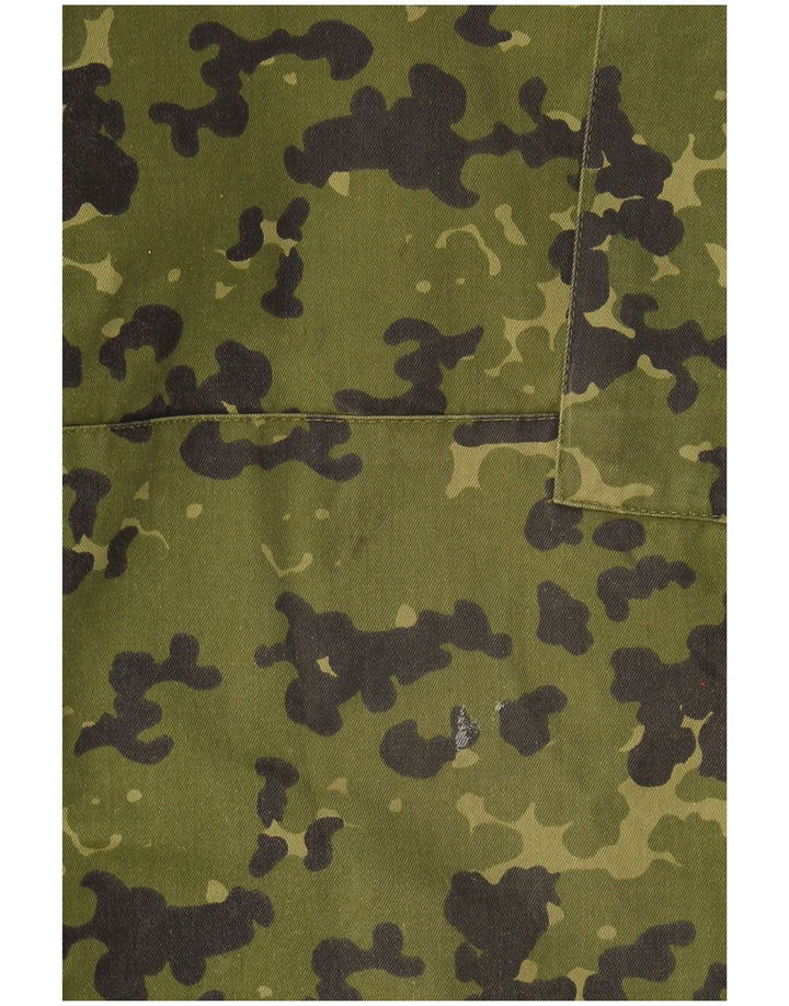 Vintage Mens Straight Cargo Trousers W34 L32 Khaki Camouflage Polyester