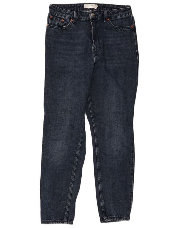 Topshop Womens Mom Tapered Jeans W28 L27 Blue Cotton