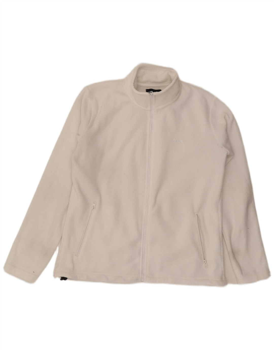 Brugi Mens Fleece Jacket UK 44 2XL White Polyester