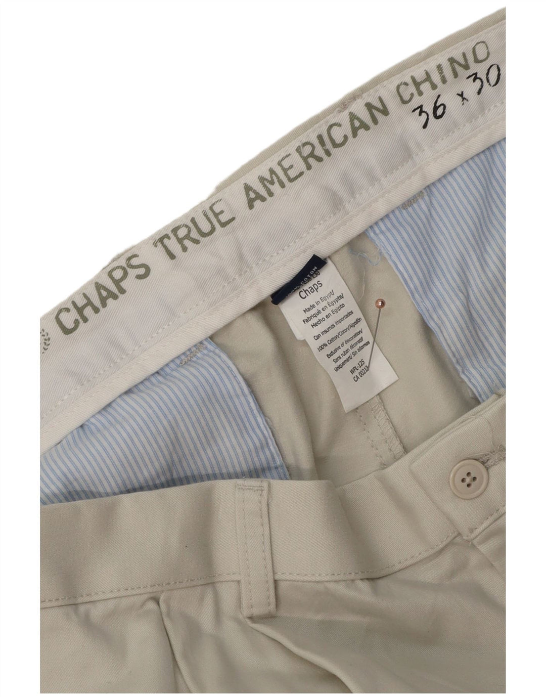 CHAPS Mens Pegged Chino Trousers W36 L30  White Cotton