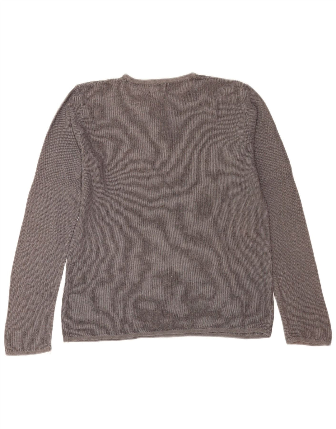 Zara Mens Button Neck Jumper Sweater Large Grey