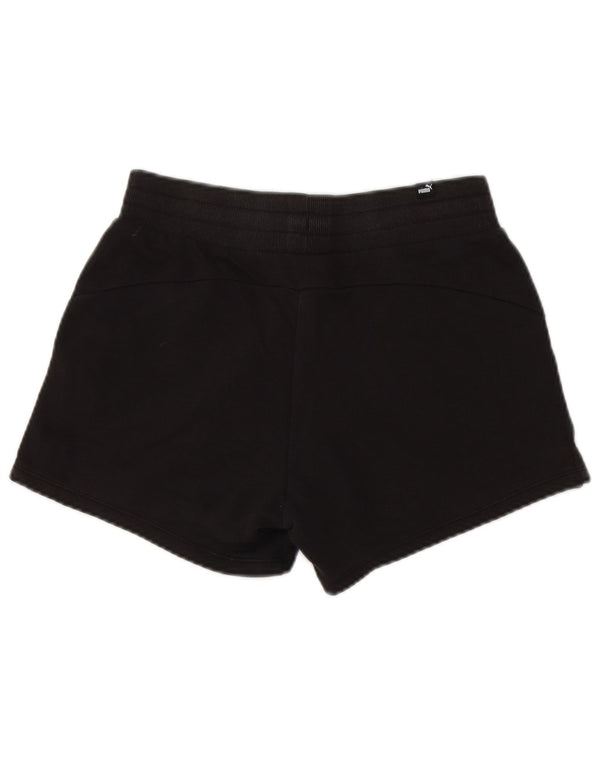 Puma Womens Sport Shorts UK 10 Small  Black Cotton