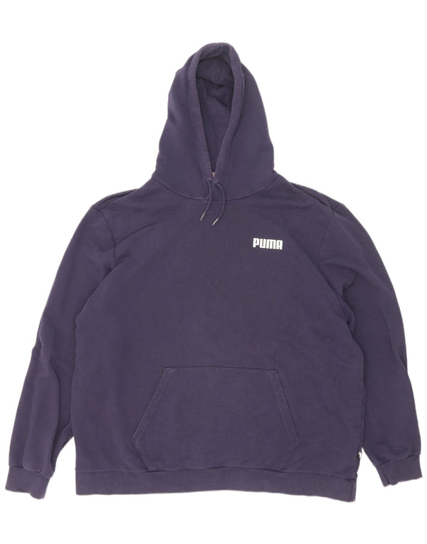 Puma Mens Hoodie Jumper 2XL Navy Blue Cotton