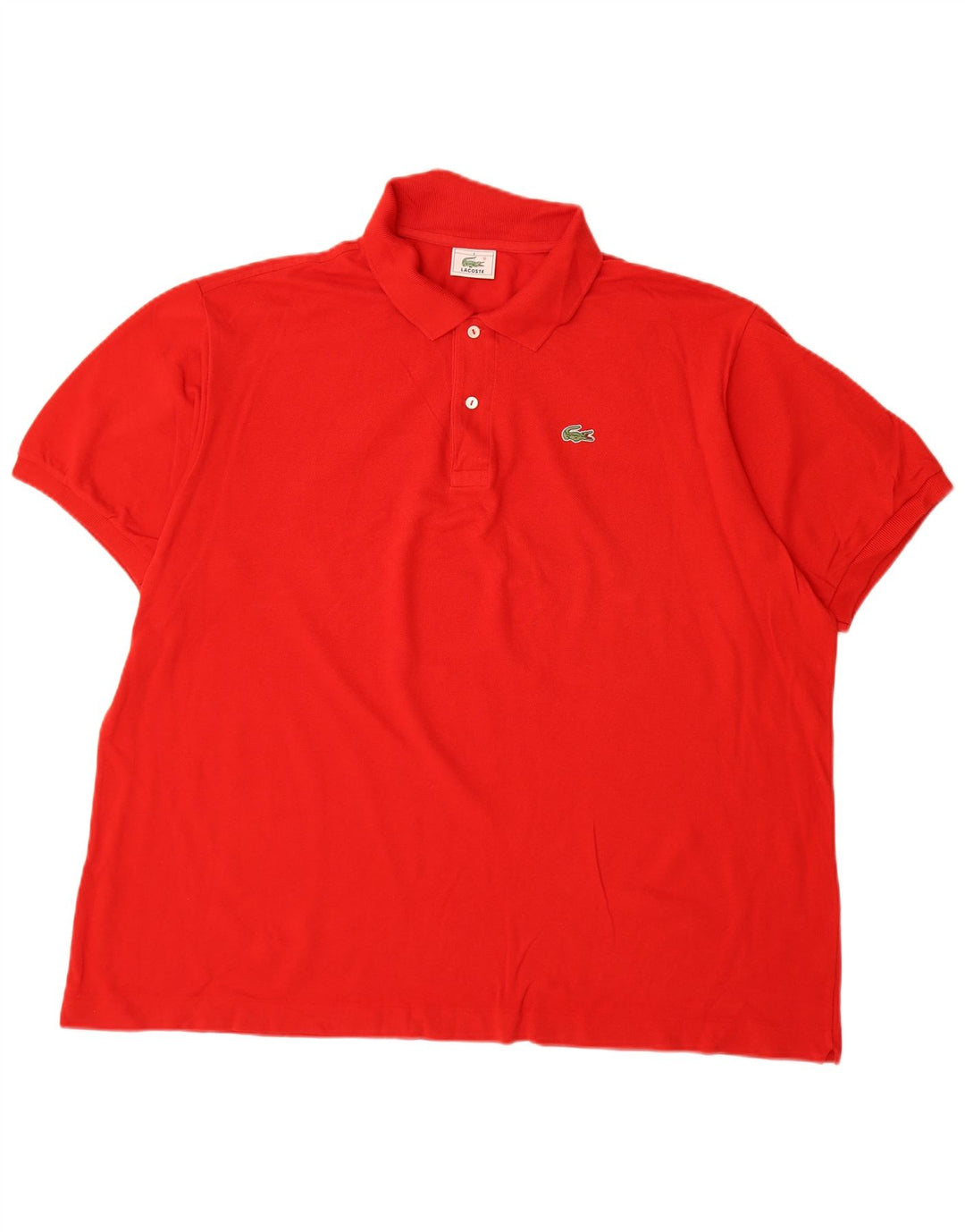Lacoste Mens Polo Shirt Size 8 3XL Red Cotton
