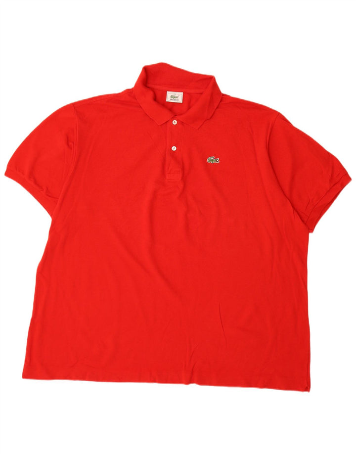 Lacoste Mens Polo Shirt Size 8 3XL Red Cotton