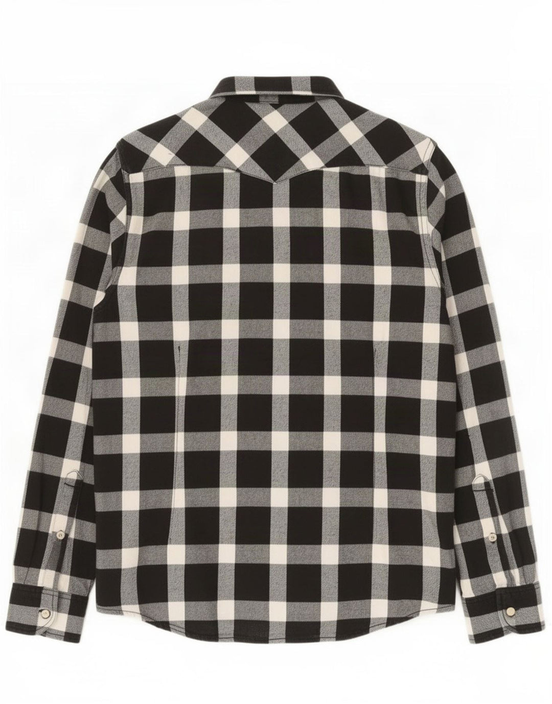 Lee Mens Slim Fit Flannel Shirt Medium Black Check Cotton