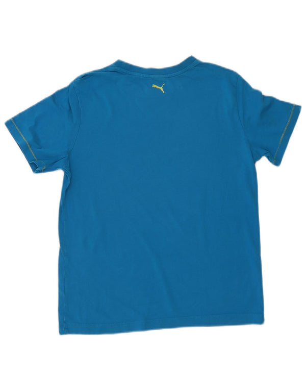 Puma Boys Graphic T-Shirt Top 13-14 Years Blue