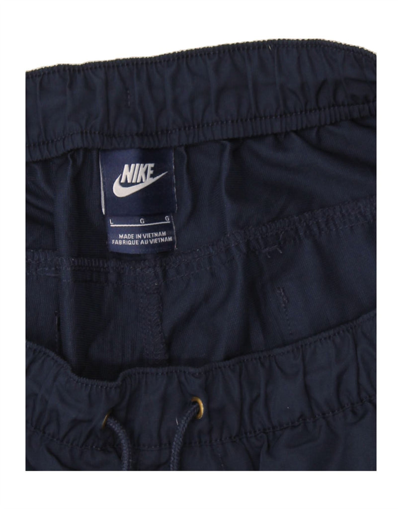 NIKE Mens Graphic Shorts Large  Navy Blue Polyester Vintage Nike and Second-Hand Nike from Messina Hembry 