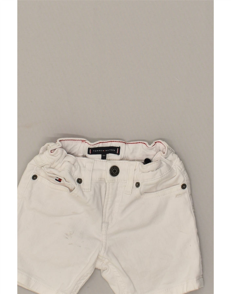 TOMMY HILFIGER Boys Denim Shorts 3-4 Years W20  White Cotton | Vintage Tommy Hilfiger | Thrift | Second-Hand Tommy Hilfiger | Used Clothing | Messina Hembry 