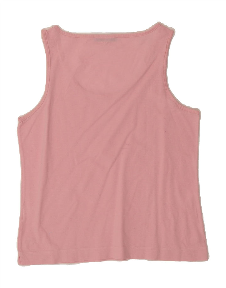 SERGIO TACCHINI Womens Vest Top UK 12 Medium Pink Vintage Sergio Tacchini and Second-Hand Sergio Tacchini from Messina Hembry 