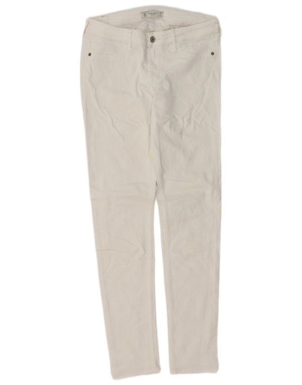 Abercrombie & Fitch Womens Skinny Jeans US 8 Medium W29 L31 White Cotton