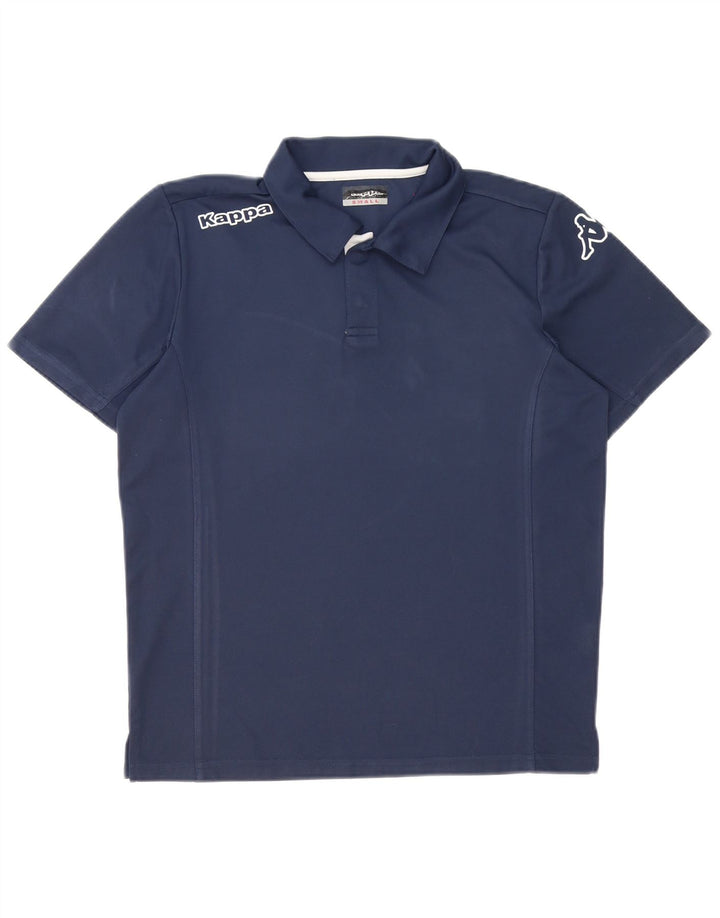 Kappa Mens Graphic Polo Shirt Small Navy Blue Polyester