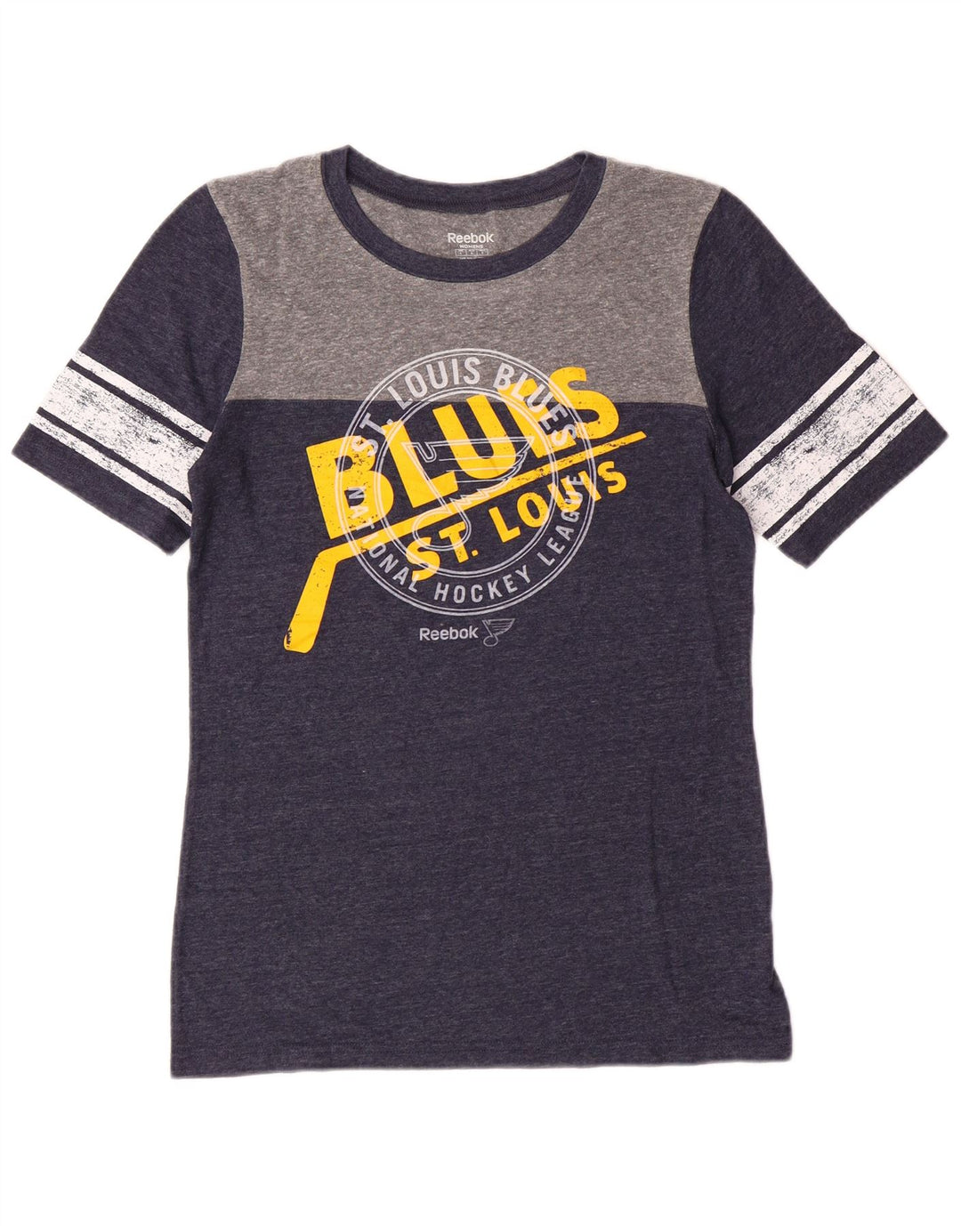 Reebok Womens Graphic T-Shirt Top UK 14 Large Navy Blue Polyester