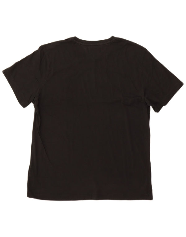 TOMMY HILFIGER Mens T-Shirt Top XL Black Cotton