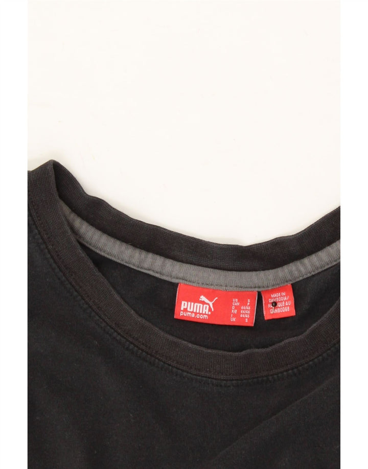 PUMA Mens Graphic T-Shirt Top Small Black Vintage Puma and Second-Hand Puma from Messina Hembry 