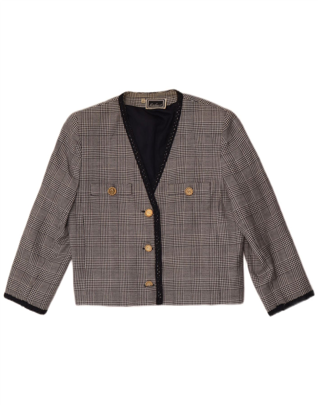 Luisa Spagnoli Womens 3/4 Sleeve Blazer Jacket IT 44 Medium Grey