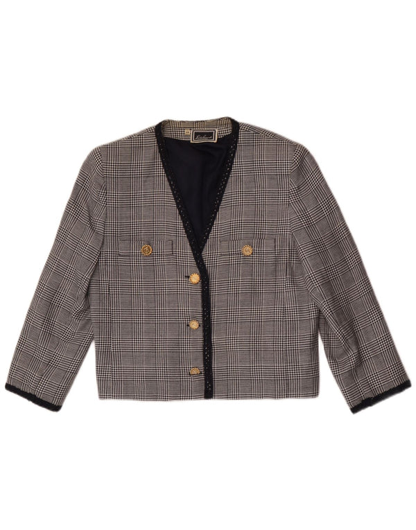 Luisa Spagnoli Womens 3/4 Sleeve Blazer Jacket IT 44 Medium Grey