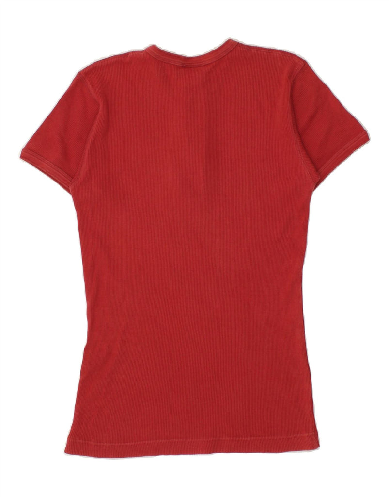 LEE Womens T-Shirt Top UK 14 Large Red Vintage Lee and Second-Hand Lee from Messina Hembry 