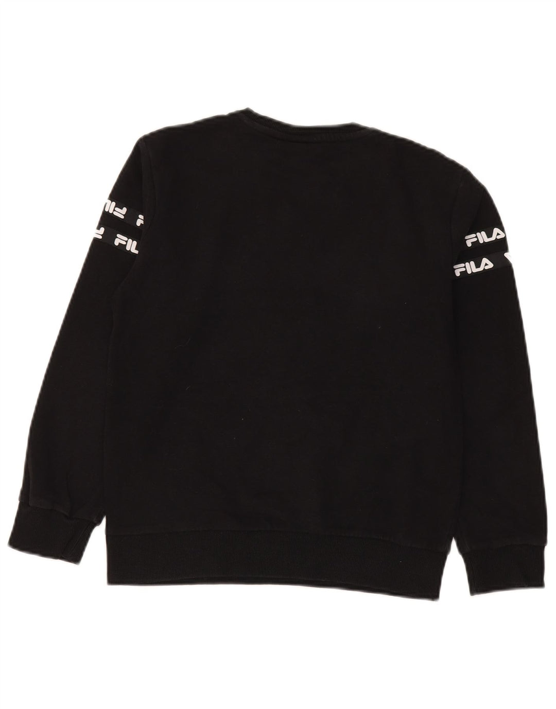 Fila Boys Graphic Sweatshirt Jumper 11-12 Years Black Cotton