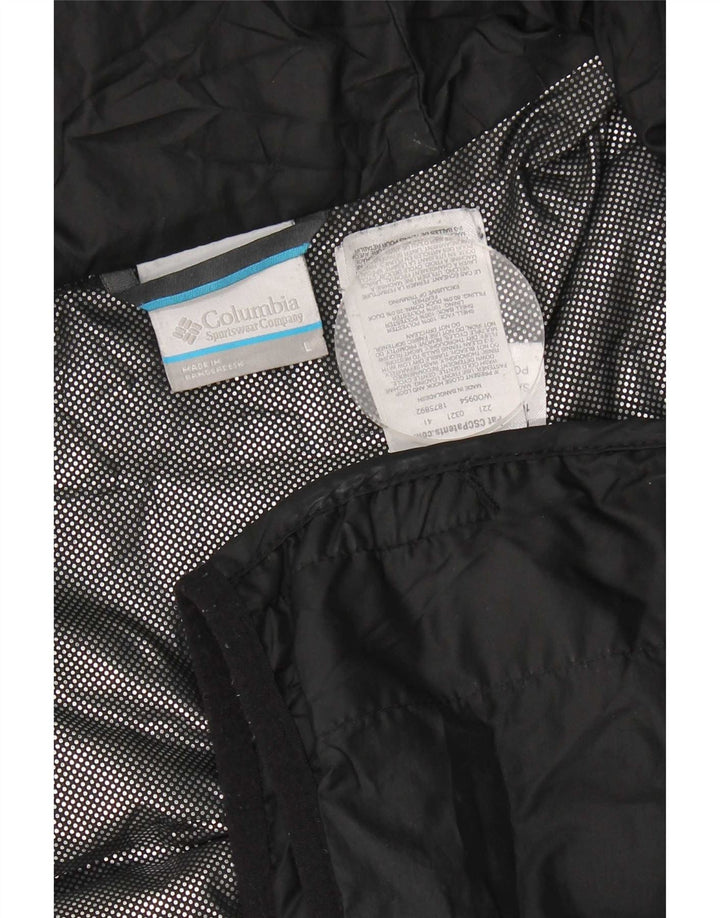 Columbia Mens Hooded Padded Jacket UK 40 Large Black Polyester