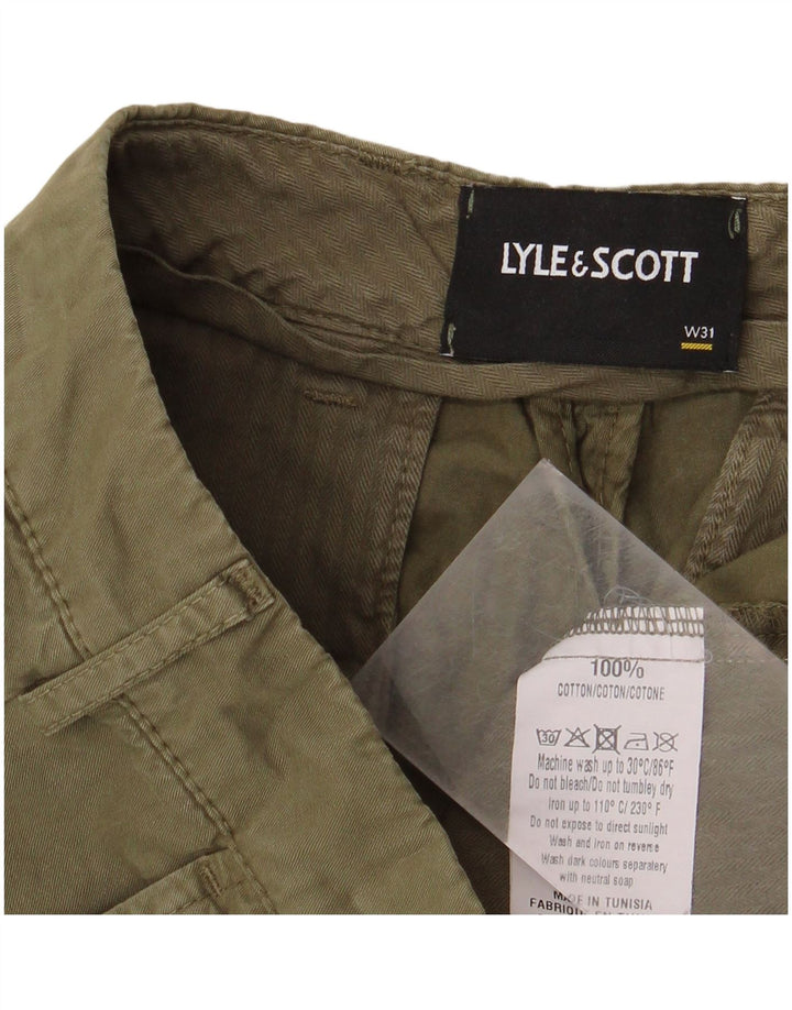 Lyle & Scott Mens Chino Shorts W31 Medium Khaki Cotton