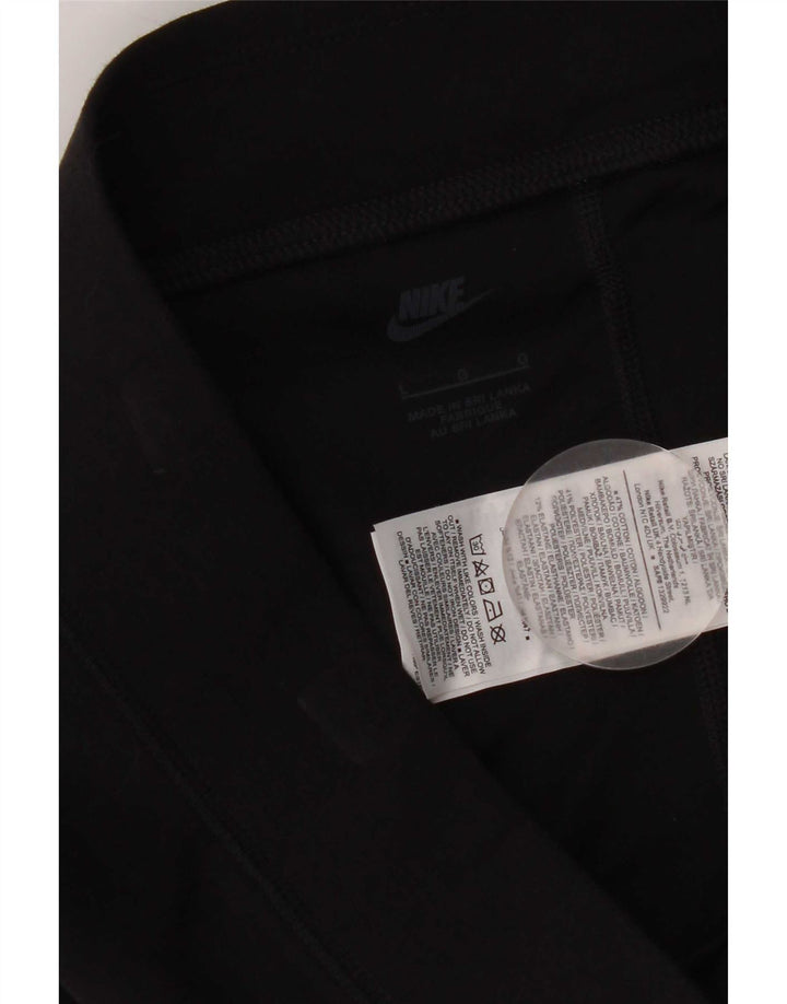 Nike Womens Graphic Leggings UK 16 Large Black Cotton