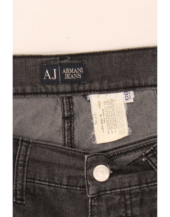Armani Mens Slim Jeans W33 L29 Black Cotton