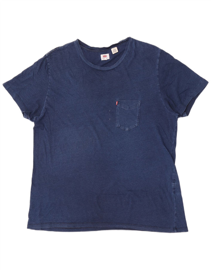 Levi's Mens T-Shirt Top 2XL Blue Cotton