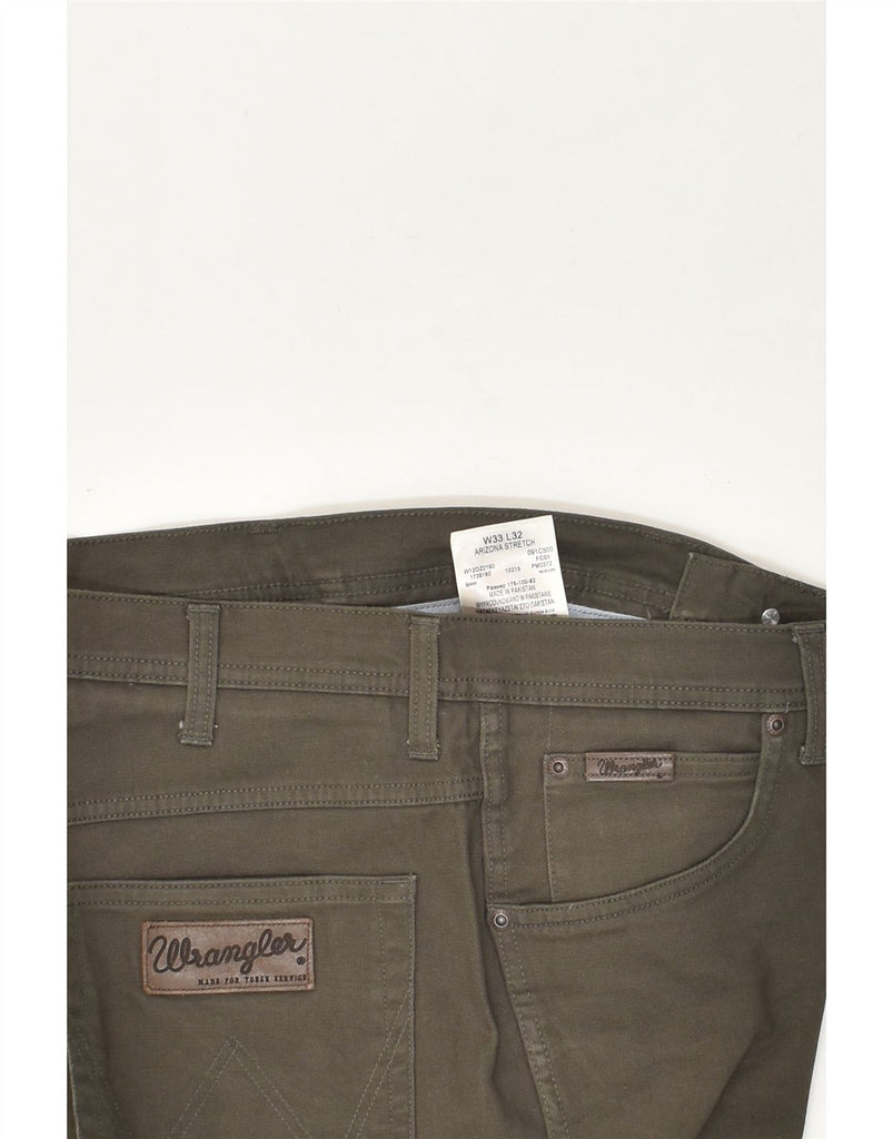 WRANGLER Mens Arizona Stretch Straight Jeans W33 L32 Brown Cotton | Vintage Wrangler | Thrift | Second-Hand Wrangler | Used Clothing | Messina Hembry 