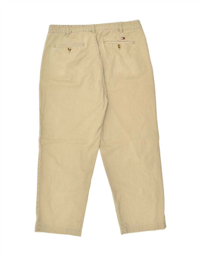 TOMMY HILFIGER Mens Straight Chino Trousers W38 L30 Beige Cotton | Vintage Tommy Hilfiger | Thrift | Second-Hand Tommy Hilfiger | Used Clothing | Messina Hembry 