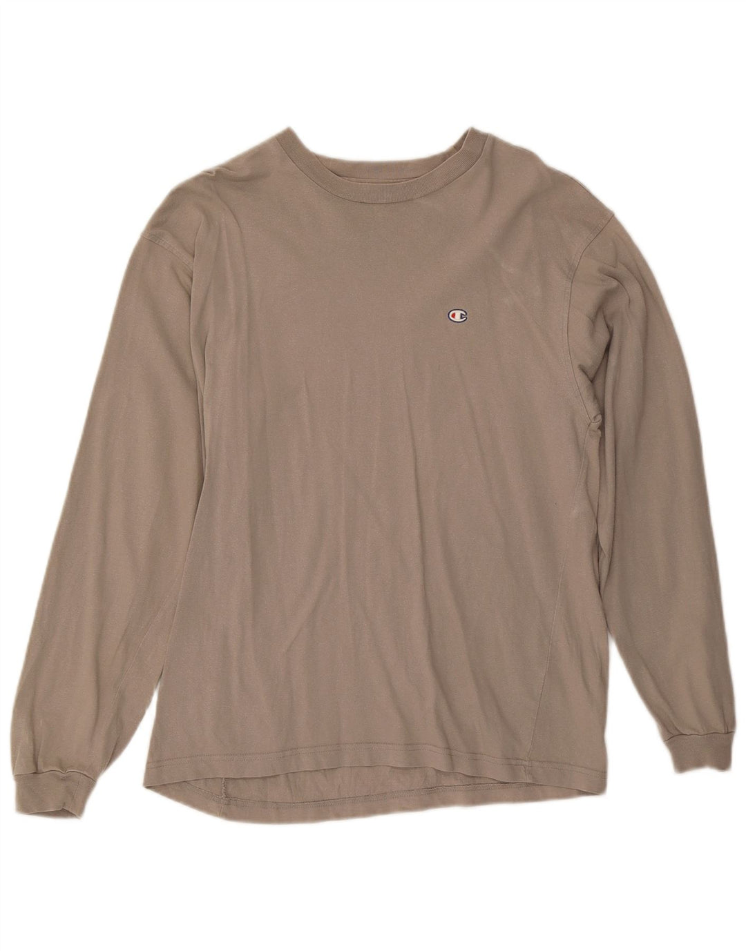CHAMPION Mens Top Long Sleeve Medium Beige
