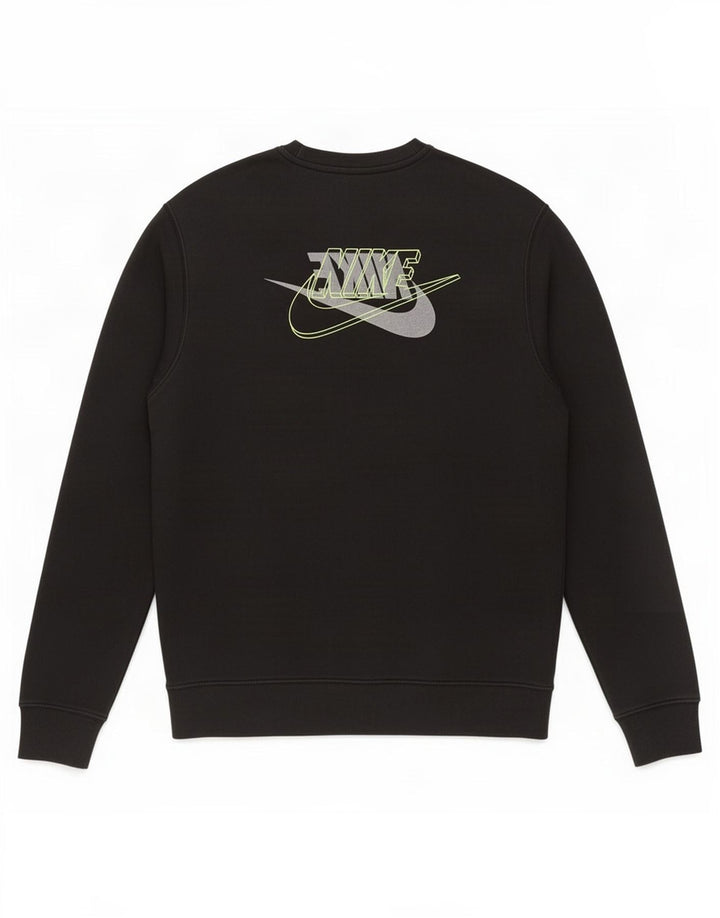 Nike Mens Graphic Sweatshirt Jumper Small Black Cotton