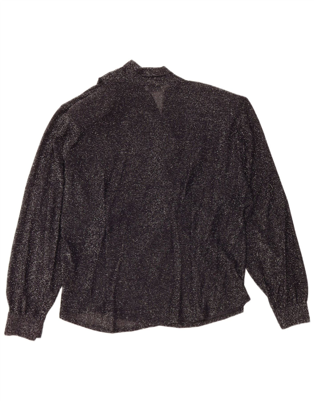 Giulia Galanti Womens Long Sleeve Blouse Top UK 14 Medium Black Flecked