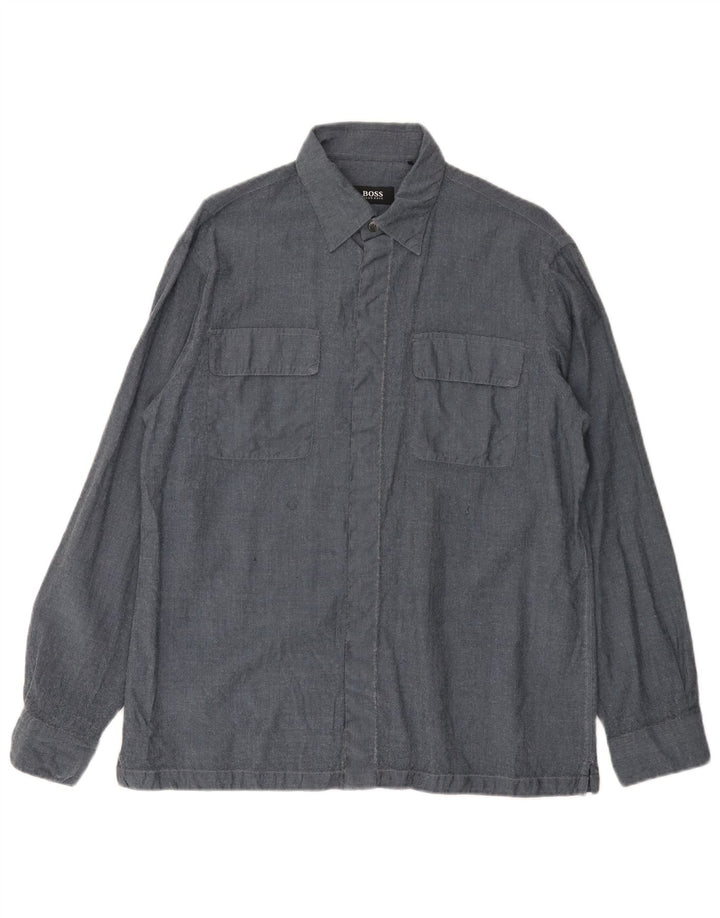 HUGO BOSS Mens Shirt Large Blue