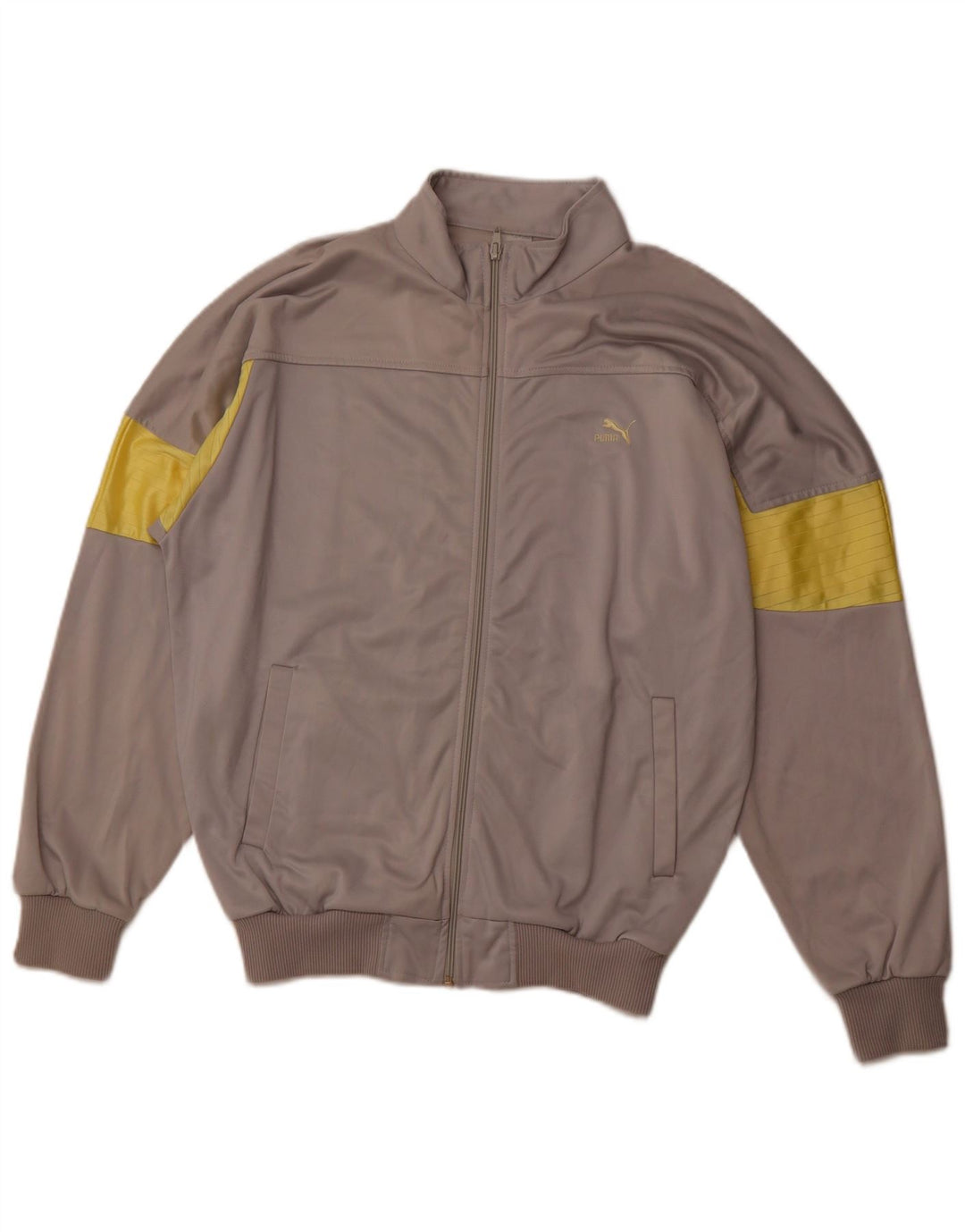 Puma Mens Full Tracksuit Large Grey Colourblock Polyester