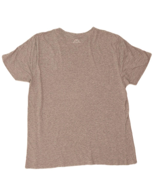 Kappa Mens Graphic T-Shirt Top 2XL Grey Flecked