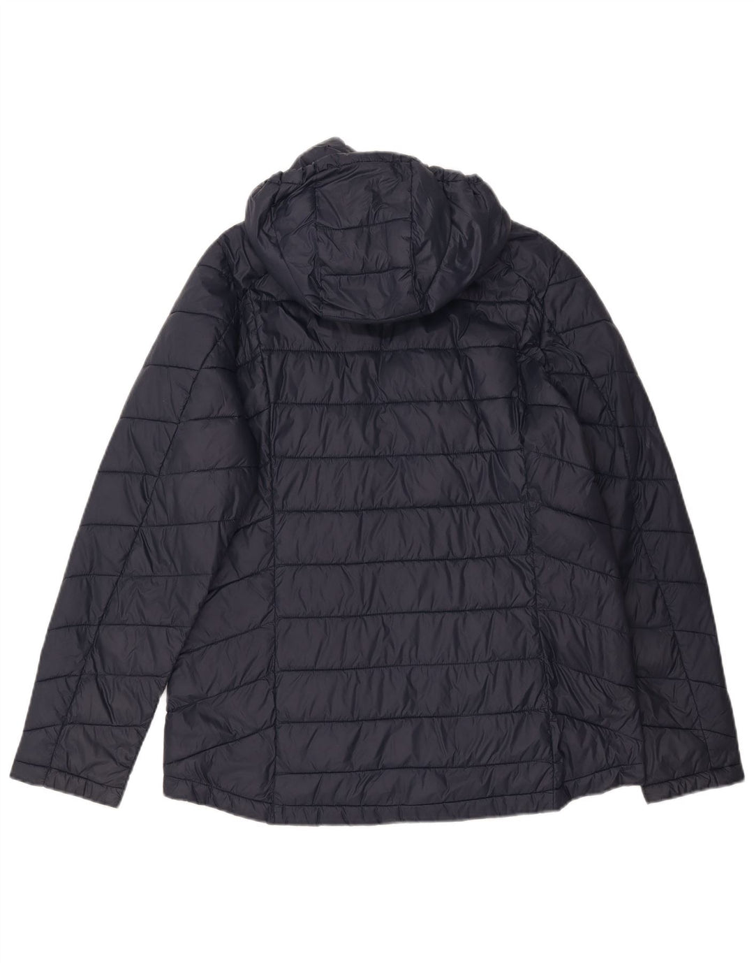 Fat Face Womens Hooded Padded Jacket UK 14 Large Navy Blue Nylon