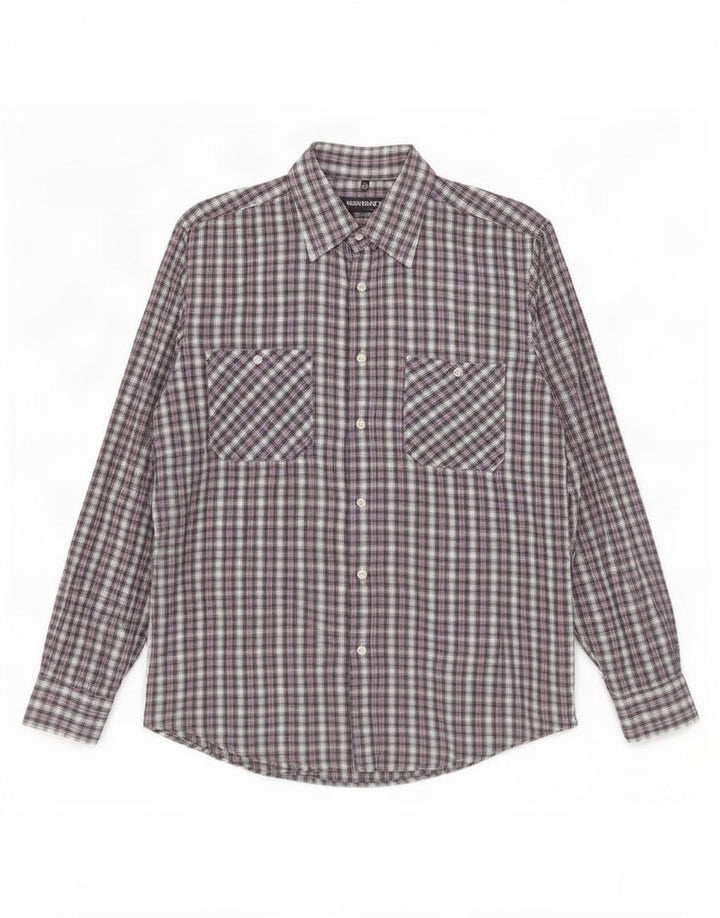 Rosengarten Mens Flannel Shirt Size 41/42 Large Multicoloured Check Cotton