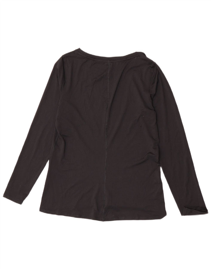 Under Armour Womens Heat Gear Top Long Sleeve UK 14 Medium Black