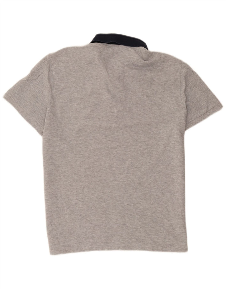 Lacoste Mens Regular Fit Rugby Polo Shirt Size 5 Large Grey Colourblock