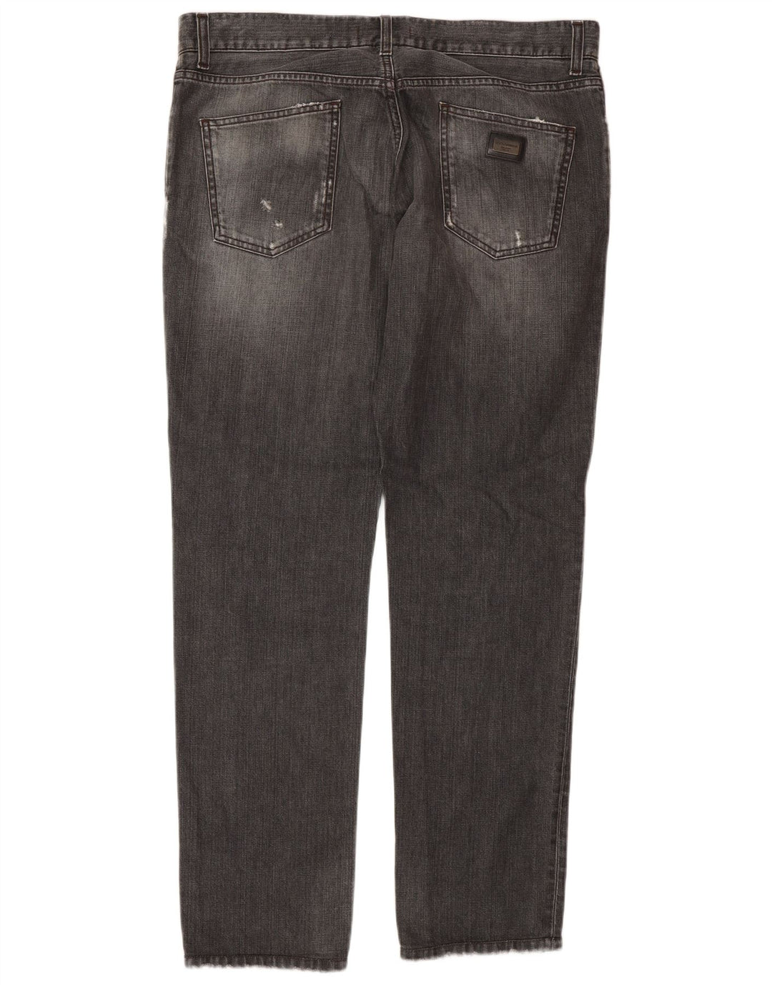Dolce & Gabbana Womens Distressed Straight Jeans IT 50 XL W36 L32 Grey