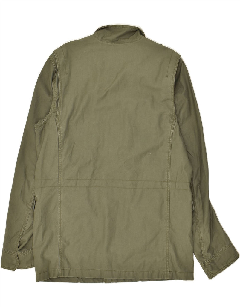 QUIKSILVER Mens Military Jacket UK 40 Large Green Cotton | Vintage Quiksilver | Thrift | Second-Hand Quiksilver | Used Clothing | Messina Hembry 