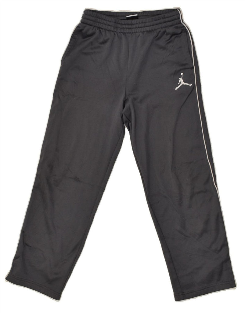 JORDAN Boys Tracksuit Trousers 10-11 Years Medium Grey Polyester | Vintage Jordan | Thrift | Second-Hand Jordan | Used Clothing | Messina Hembry 