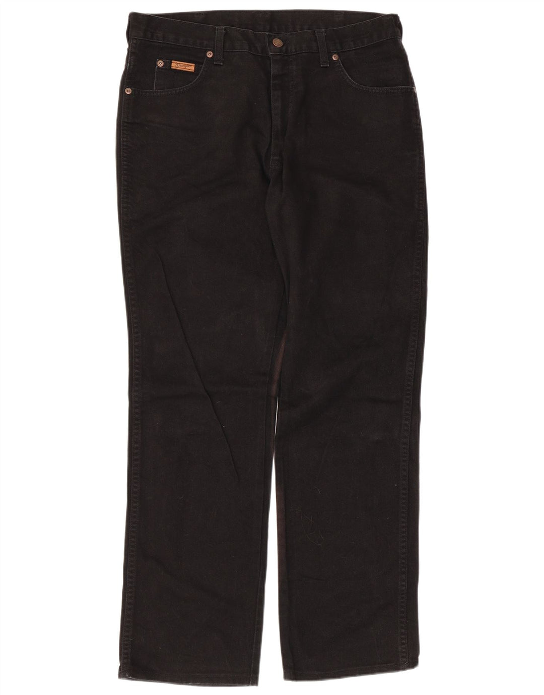 Wrangler Mens Texas Straight Jeans W34 L31 Black Cotton