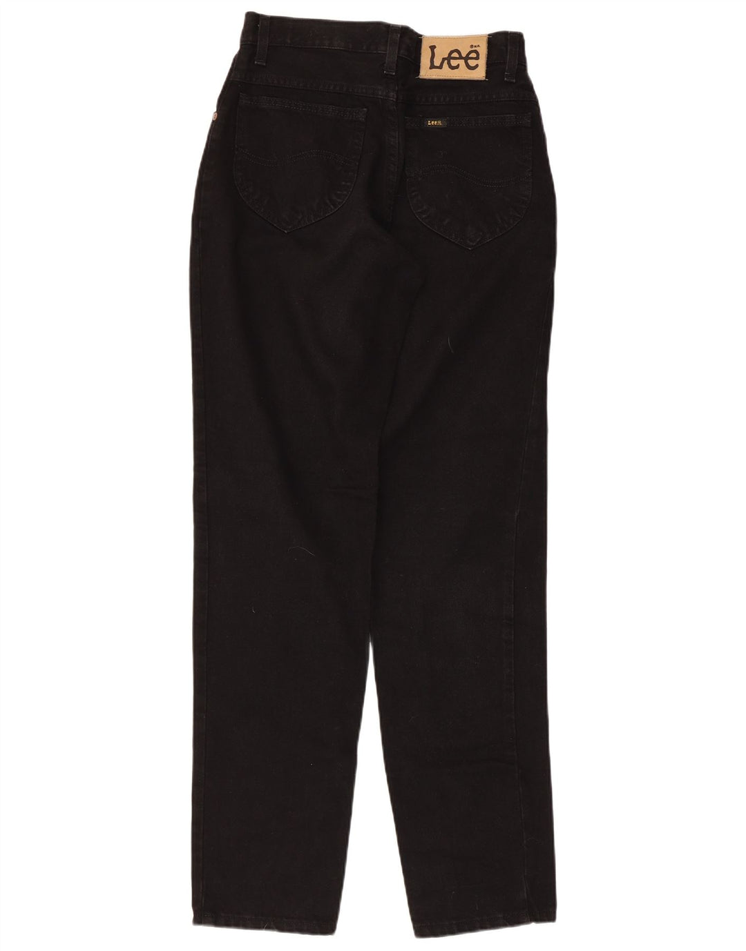 LEE Womens High Waist Tapered Jeans W28 L33 Black Cotton