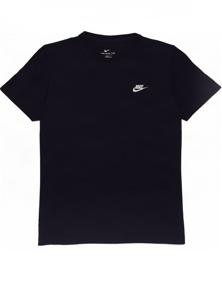 Nike Womens T-Shirt Top UK 14 Medium Navy Blue Cotton